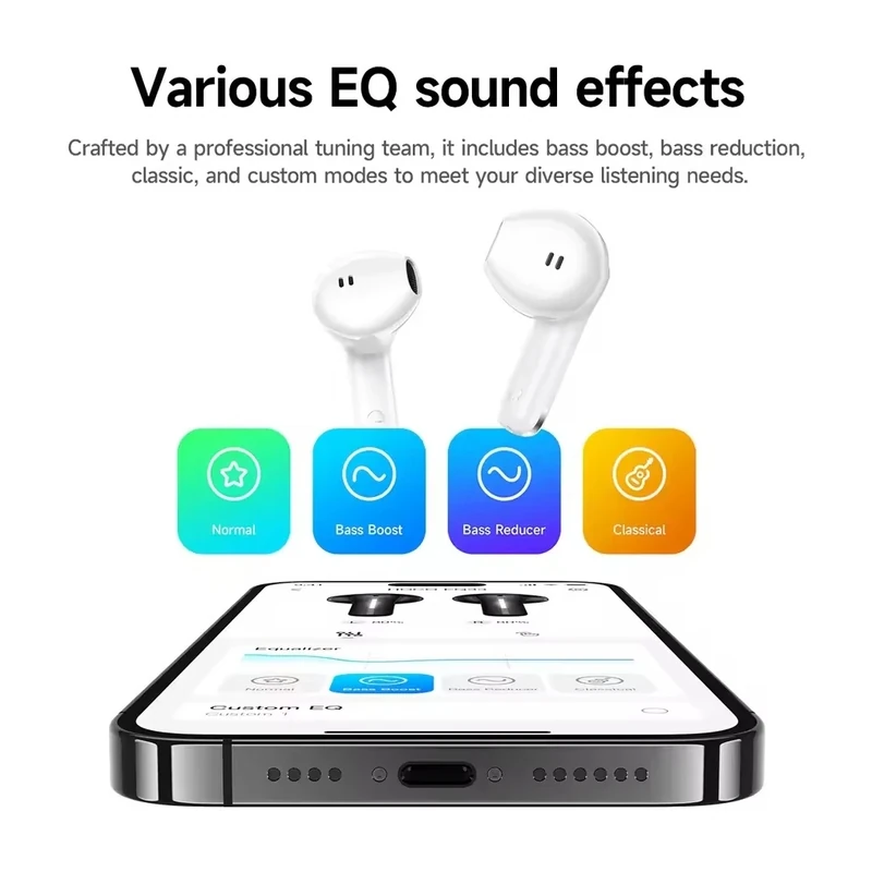 Hoco EQ33 Gem Wireless Earbuds with App Control – Black — ছবি ৫