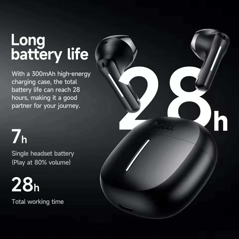 Hoco EQ33 Gem Wireless Earbuds with App Control – Black — ছবি ৬