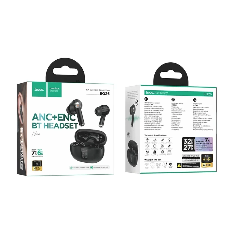 Hoco EQ26 Nice True Wireless Earbuds with ANC+ENC – 24+ Hours Battery Life — ছবি ৪
