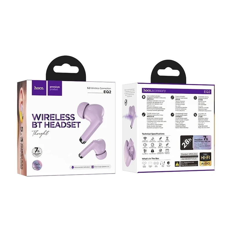 Hoco EQ2 Thought True Wireless BT Headset — ছবি ৪