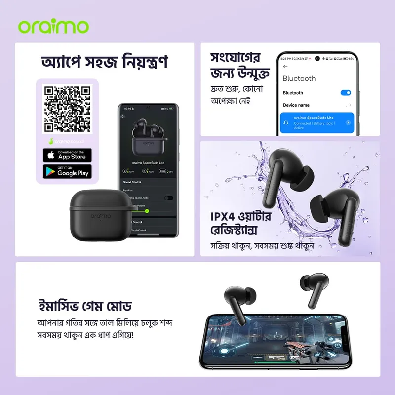SpaceBuds Lite Sound360 Anti-Lost True Wireless Earbuds — ছবি ৮
