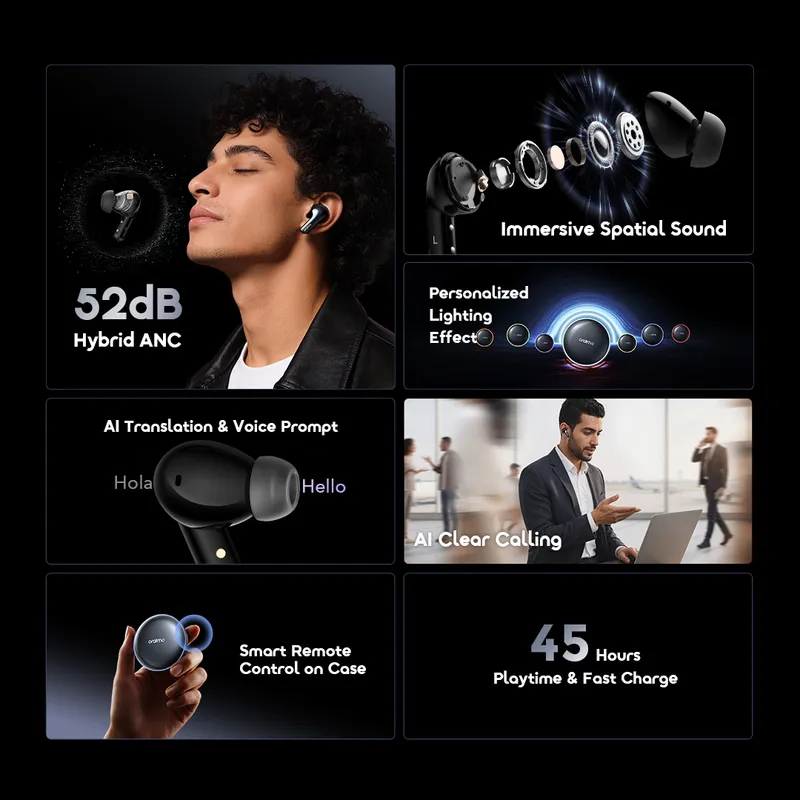 SpaceBuds 2 AI Smart 45hrs Playtime True Wireless Earbuds — ছবি ৪