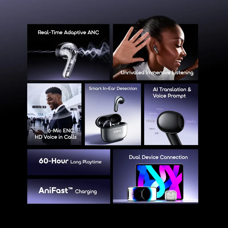 SpaceBuds Fit ANC Immersive 6 Mic Wireless Earbuds — ছবি ৩