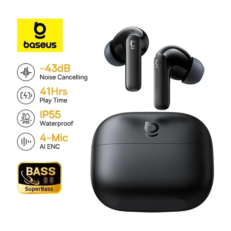 Baseus TWS Bass EP 10 Noise Cancellation 41hrs Long battery Life Super Bass Earbuds A0010708