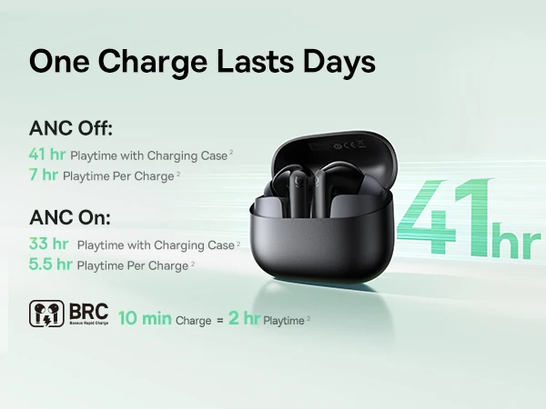 Baseus TWS Bass EP 10 Noise Cancellation 41hrs Long battery Life Super Bass Earbuds A0010708 — ছবি ২