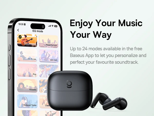 Baseus TWS Bass EP 10 Noise Cancellation 41hrs Long battery Life Super Bass Earbuds A0010708 — ছবি ৪