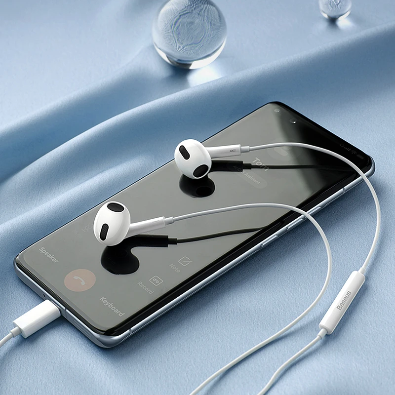 Baseus Earphone Encok lateral in-ear Wired Earphone H17 White NGCR020002 — ছবি ২