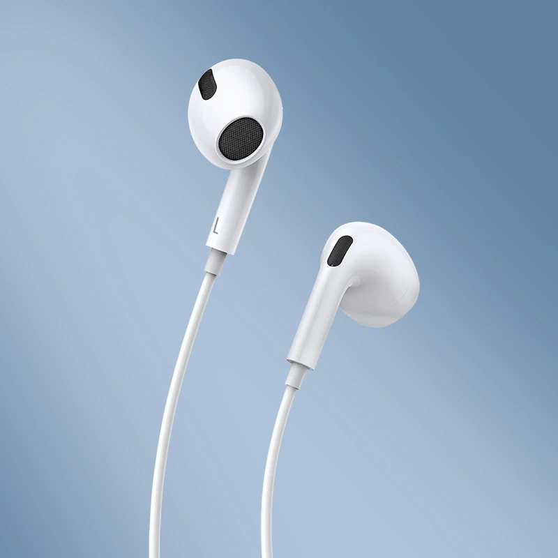 Baseus Earphone Encok lateral in-ear Wired Earphone H17 White NGCR020002 — ছবি ৩